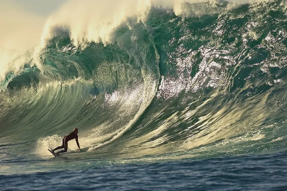 Tableau paysage ocean surf grosse vague  imprimé sur toile 90x60 cm