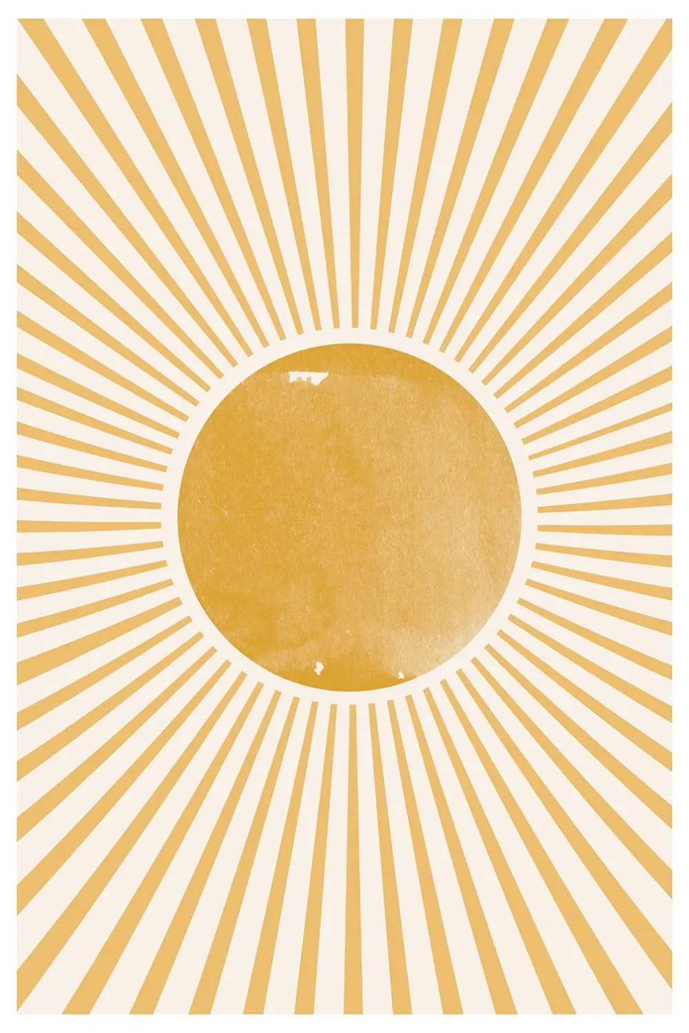 Tableau abstraite boho sun  imprimé sur toile 60x90 cm
