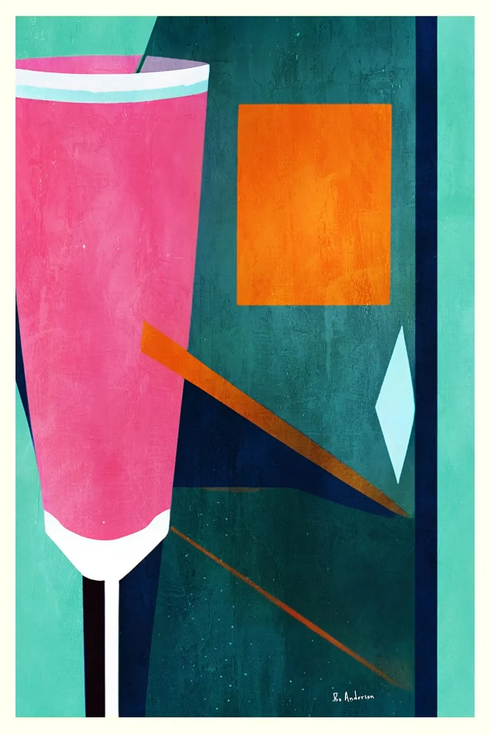 Tableau boisson mon petite crement rosé  imprimé sur toile 60x90 cm