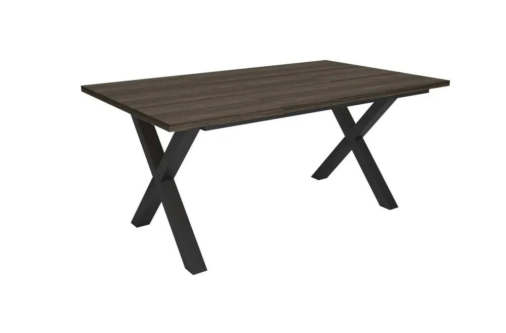 Table à manger effet bois de chêne foncé 167x90x74cm
