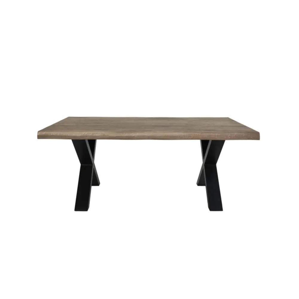 Table basse en chêne massif fumé 70x120 cm