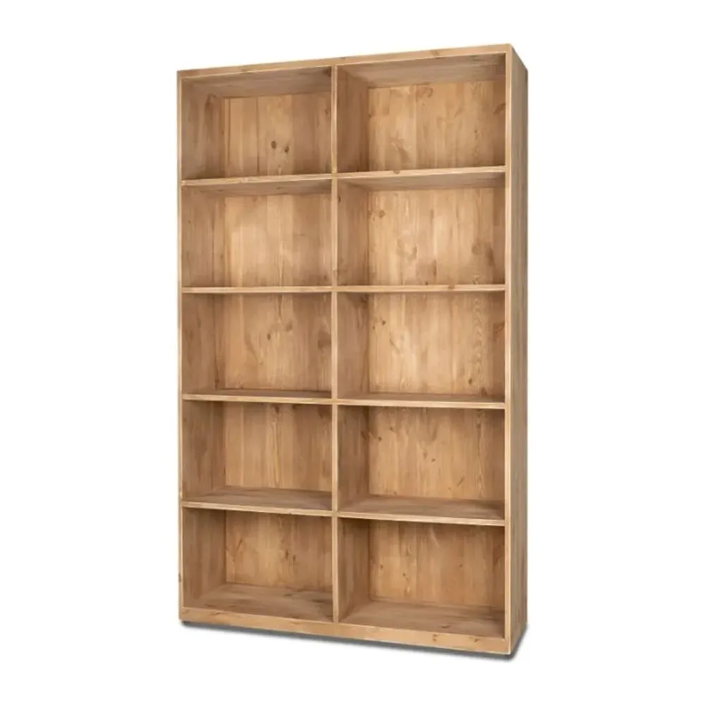 Etagère 10 casiers bois massif