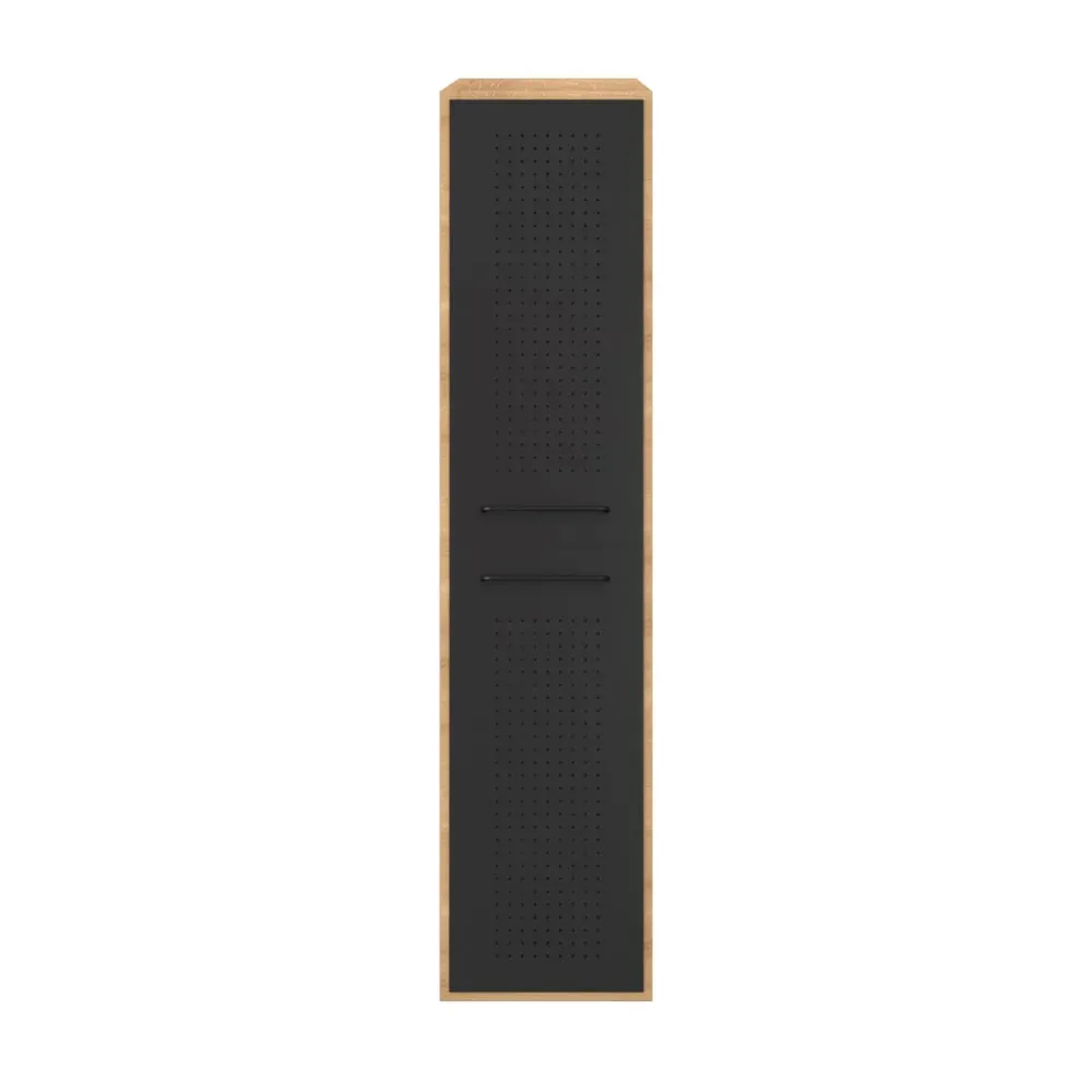 Colonne de salle de bains au style indus bois noir 32 x 35