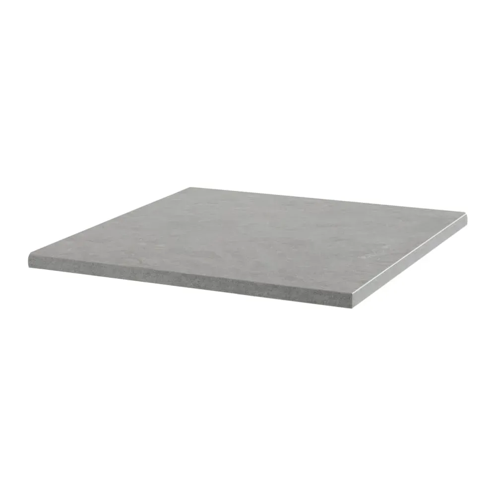 Plateau de table carré stratifié 60 x 60 cm béton ciré