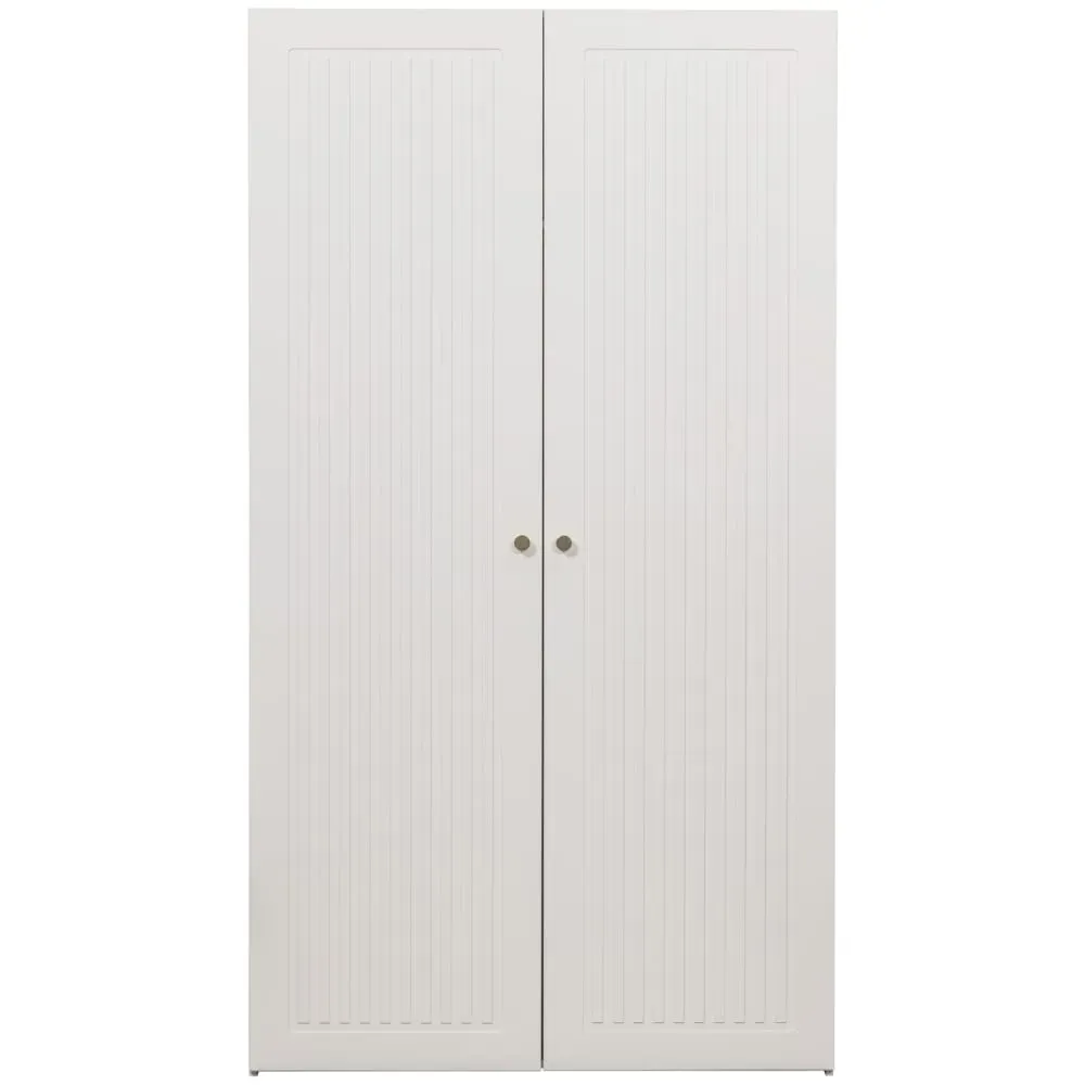Armoire penderie en pin blanc