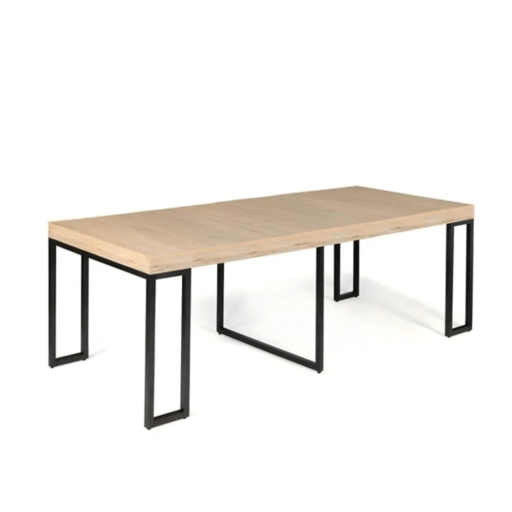 Table console extensible 8-10 personnes effet bois 235cm