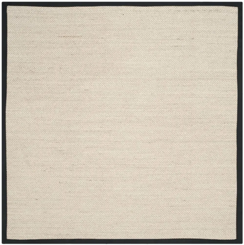 Tapis sisal marbre/noir 183 x 183 cm