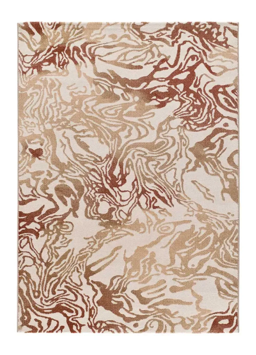 Tapis abstrait rouille/beige 160x230 cm