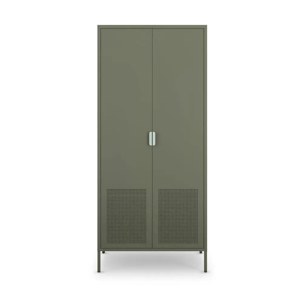Armoire 2 portes en métal H180cm - Vert