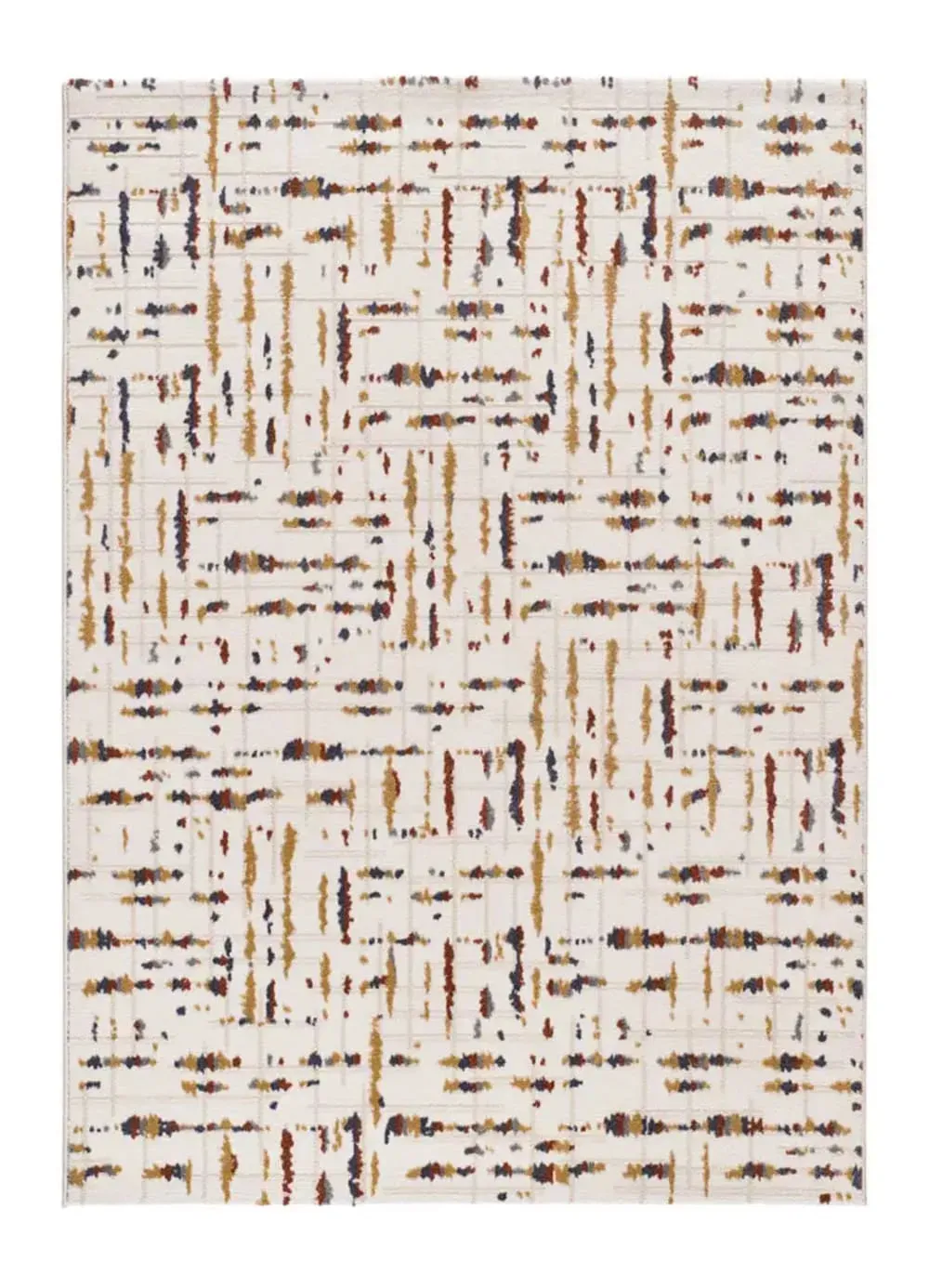 Tapis à relief géométrique multicolore 133x190 cm