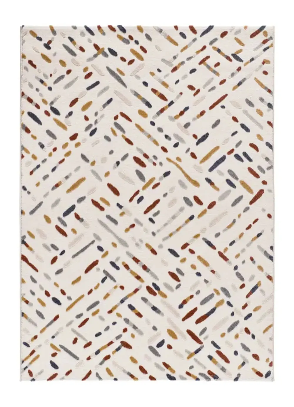 Tapis à relief géométrique multicolore 160x230 cm