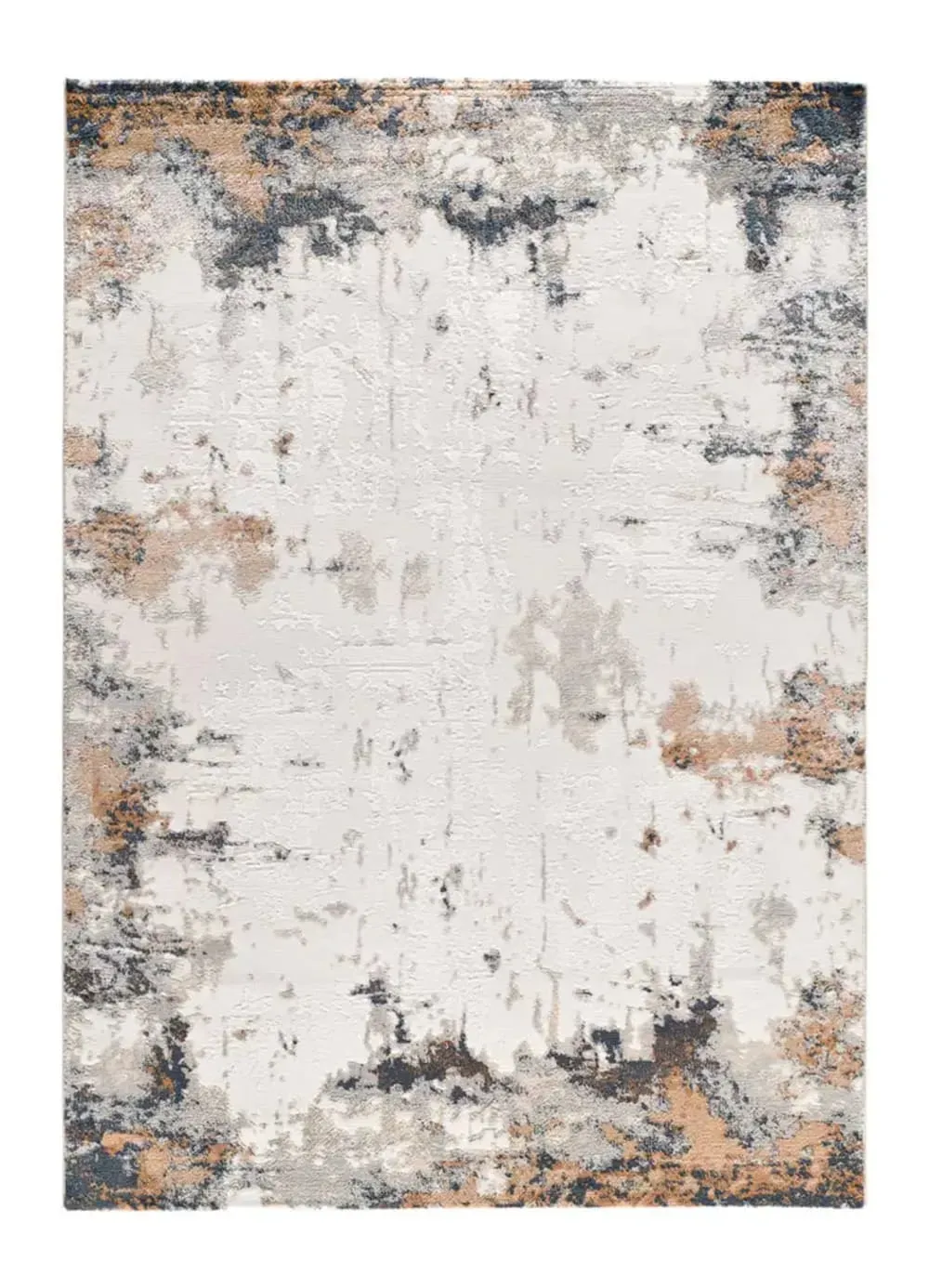 Tapis á relief abstrait beige/rouille/bleu 154x230 cm