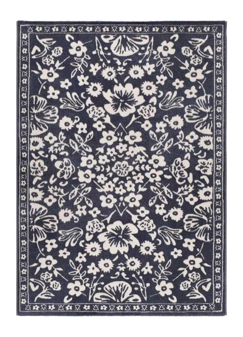 Tapis à relief vintage bleu 200x290 cm