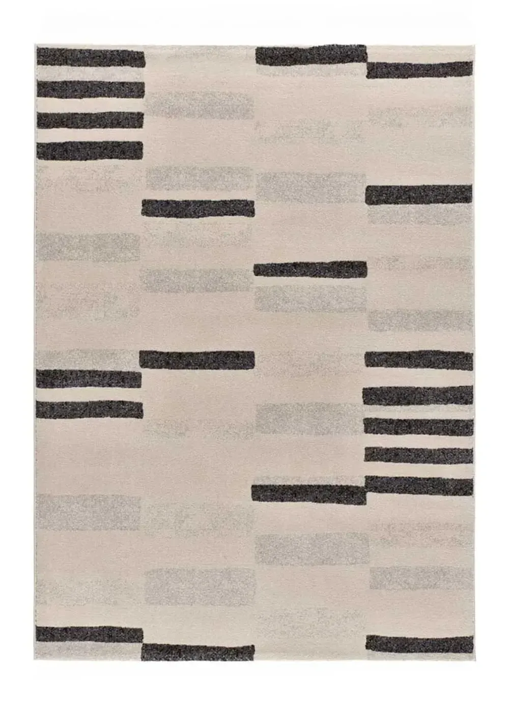 Tapis géométrique beige/gris 140x200 cm