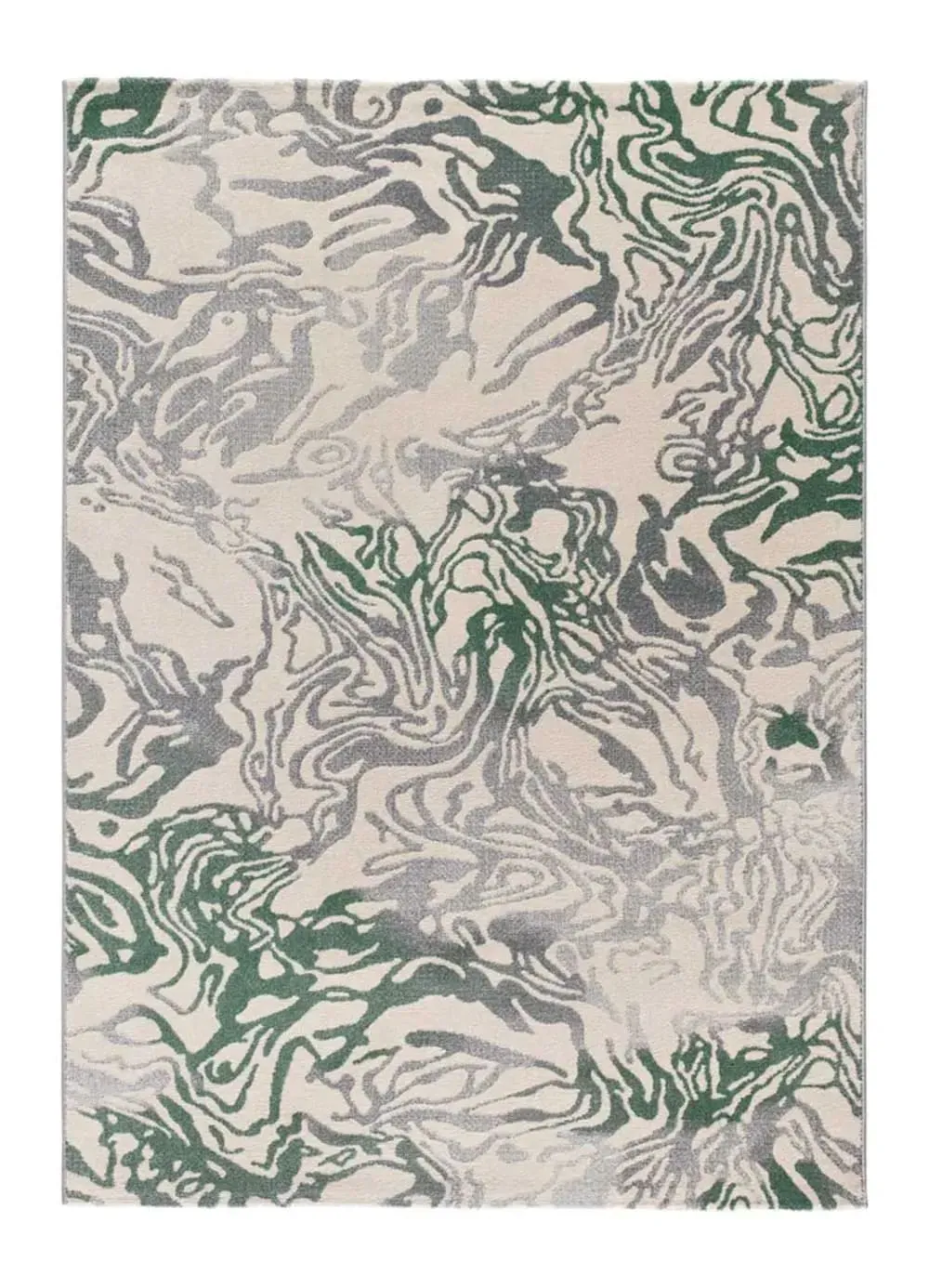 Tapis abstrait vert/gris/beige 133x190 cm