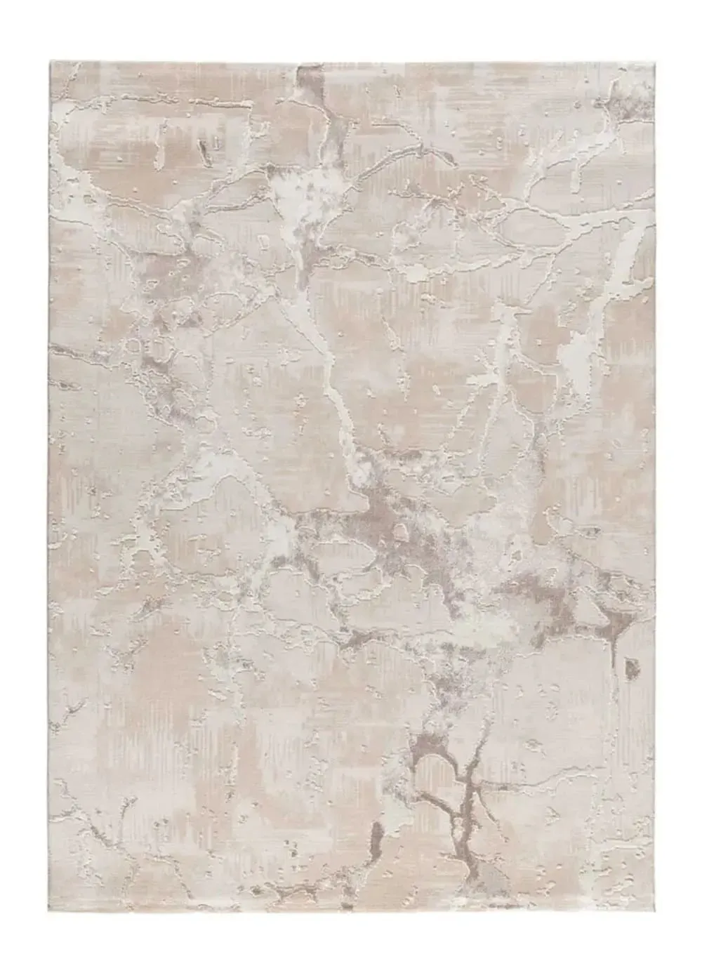 Tapis à relief effet marbre beige 154x230 cm