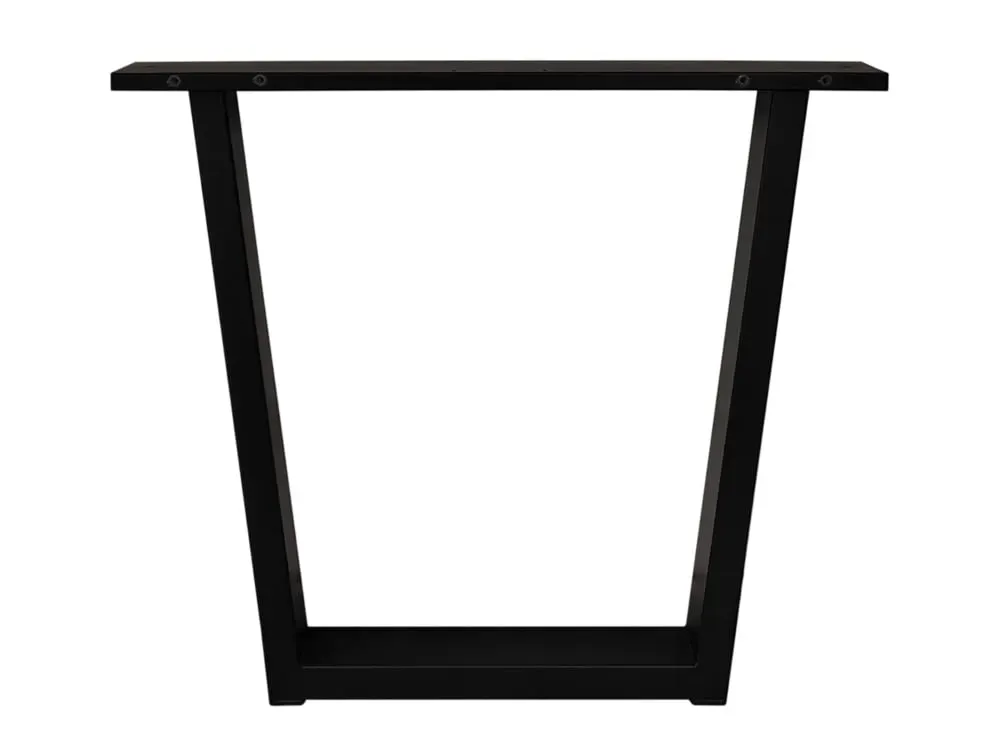 2 Pieds en métal en forme de U pour Plateaux de Table, Noir, 84x8x71cm