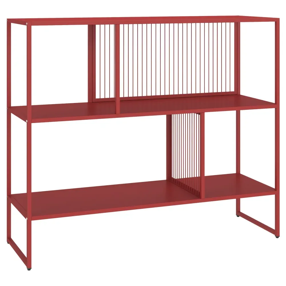 Étagère en métal rouge carmin