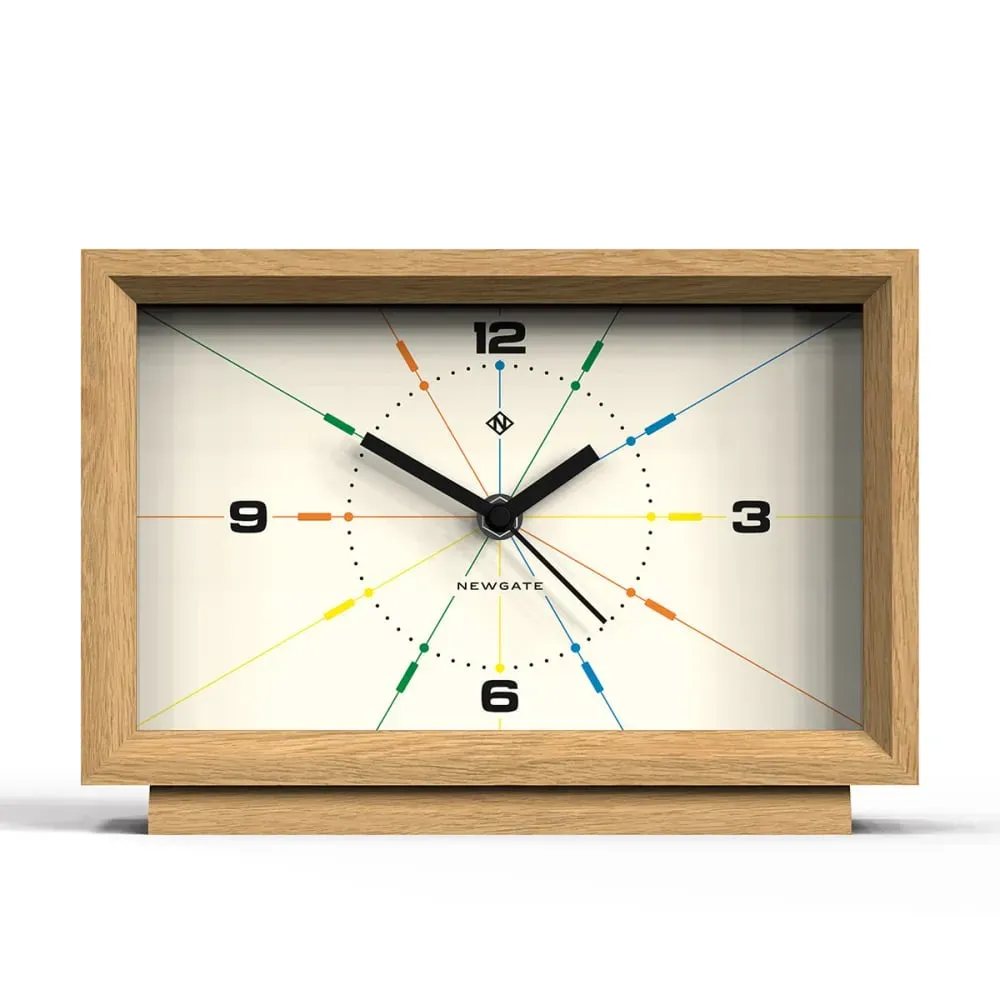 Horloge de table en chêne clair