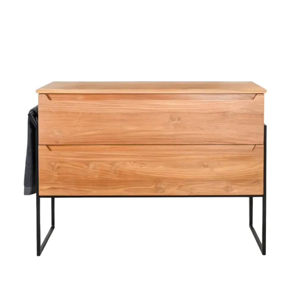 Meuble sous vasque en teck massif 120cm