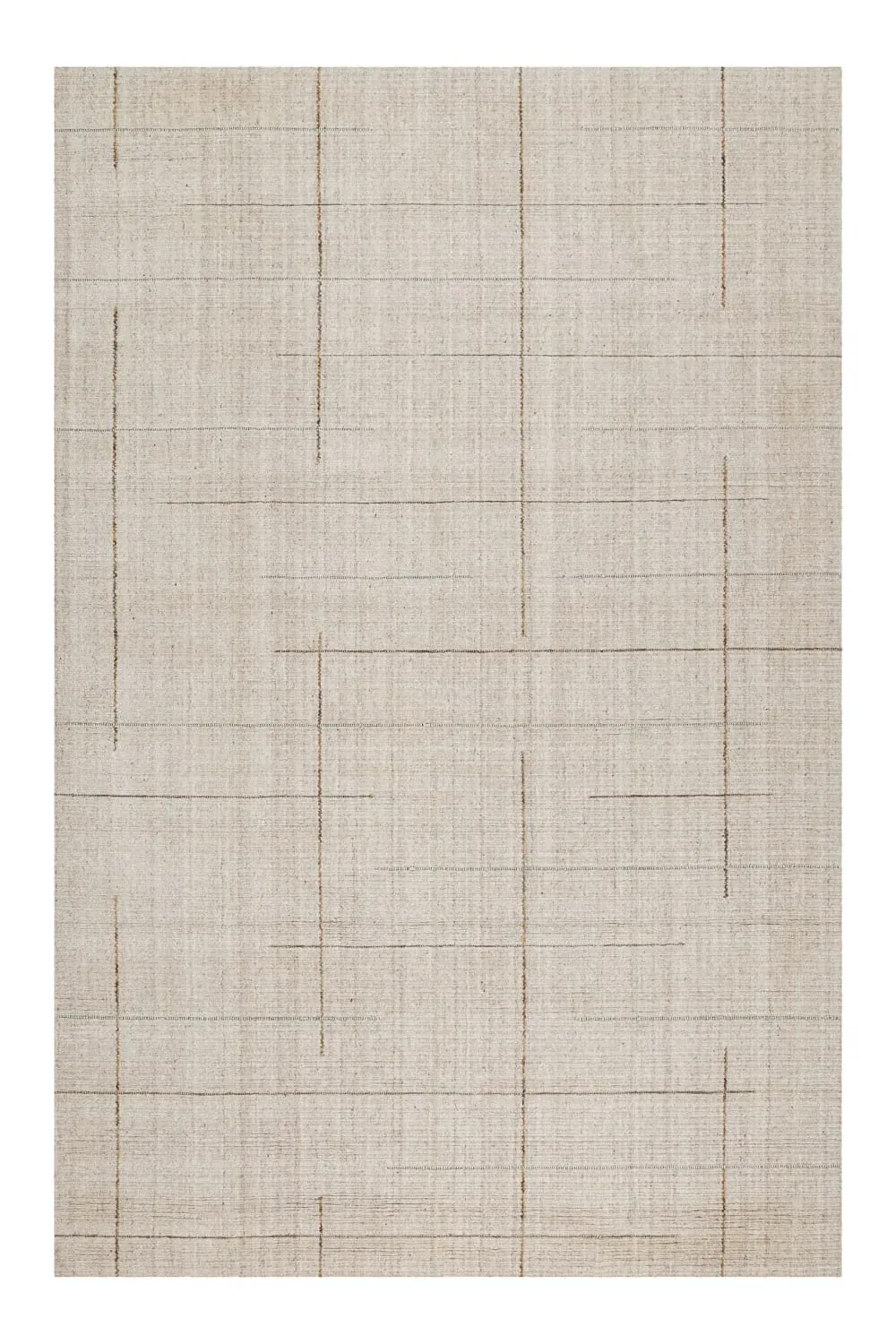 Tapis tissé à la main Tencel et pure laine beige 140x200