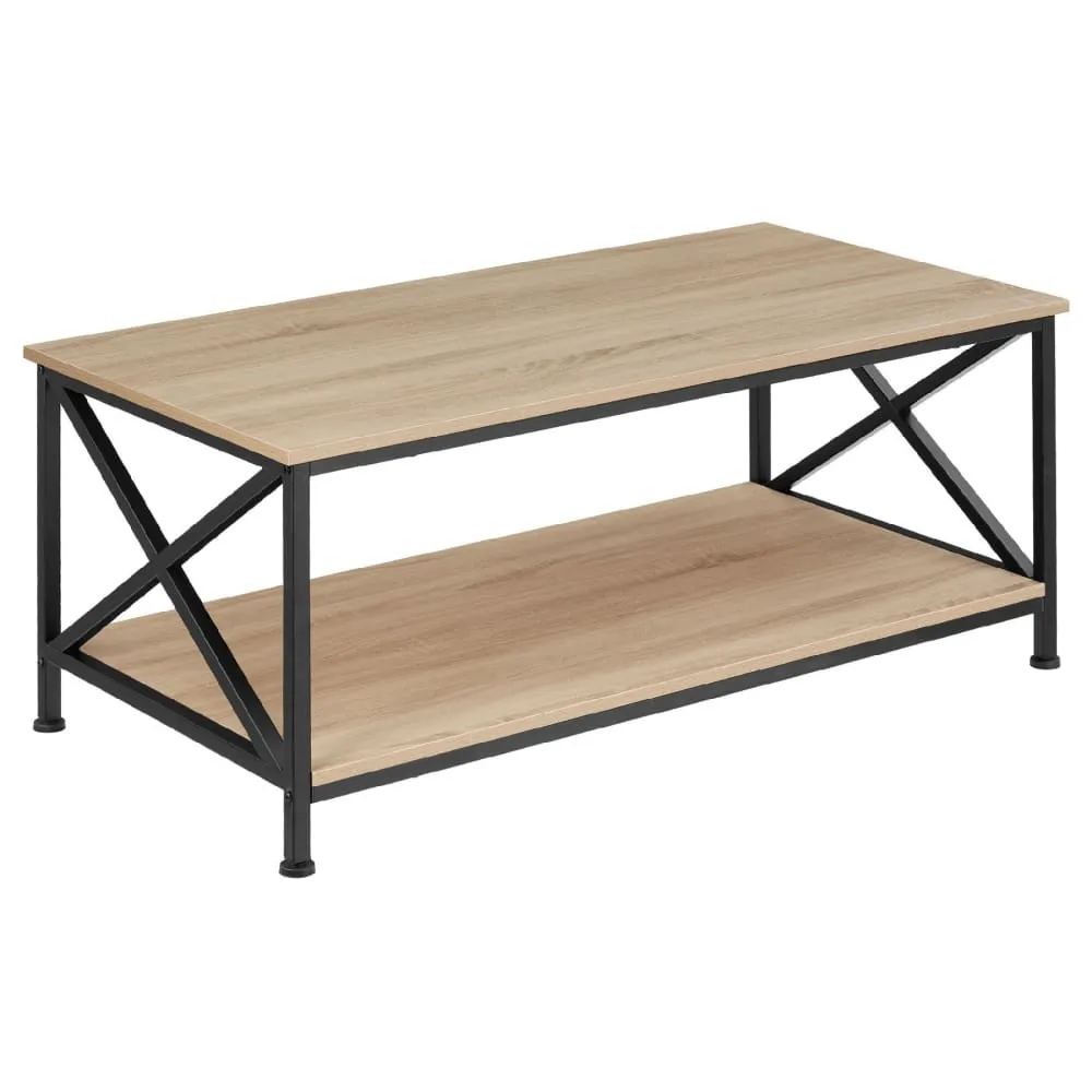 Table basse salon rectangulaire, avec plateau Style industriel