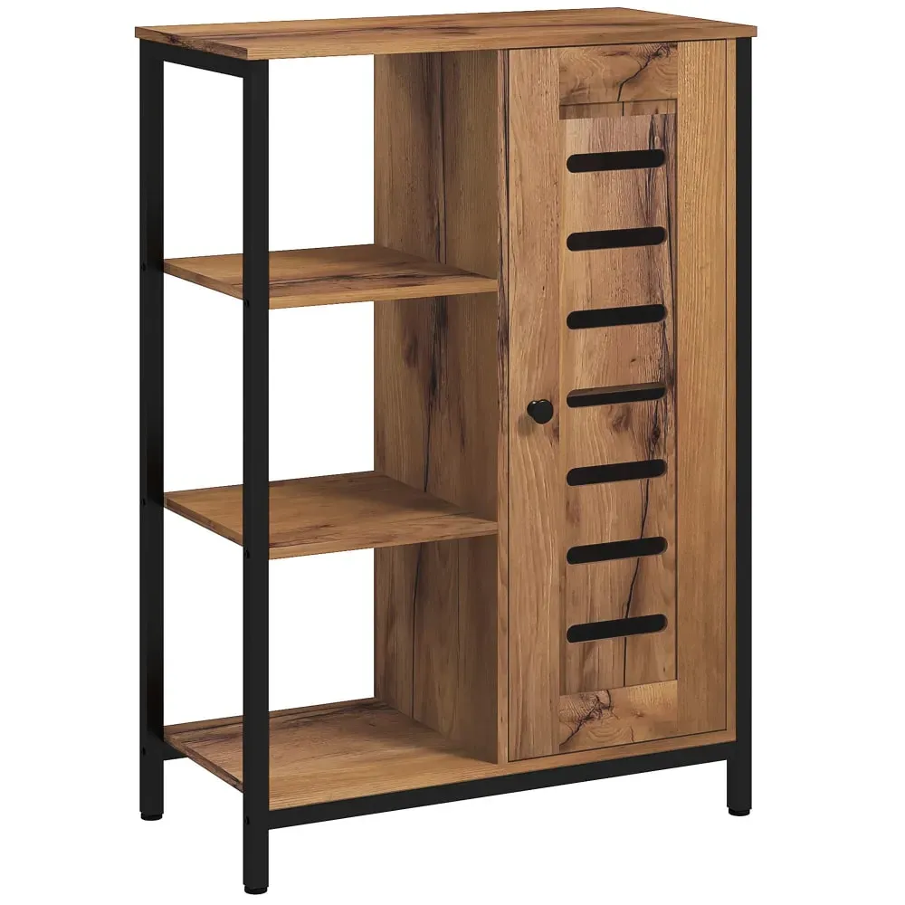 Meuble de rangement porte étagères salle de bain style industriel