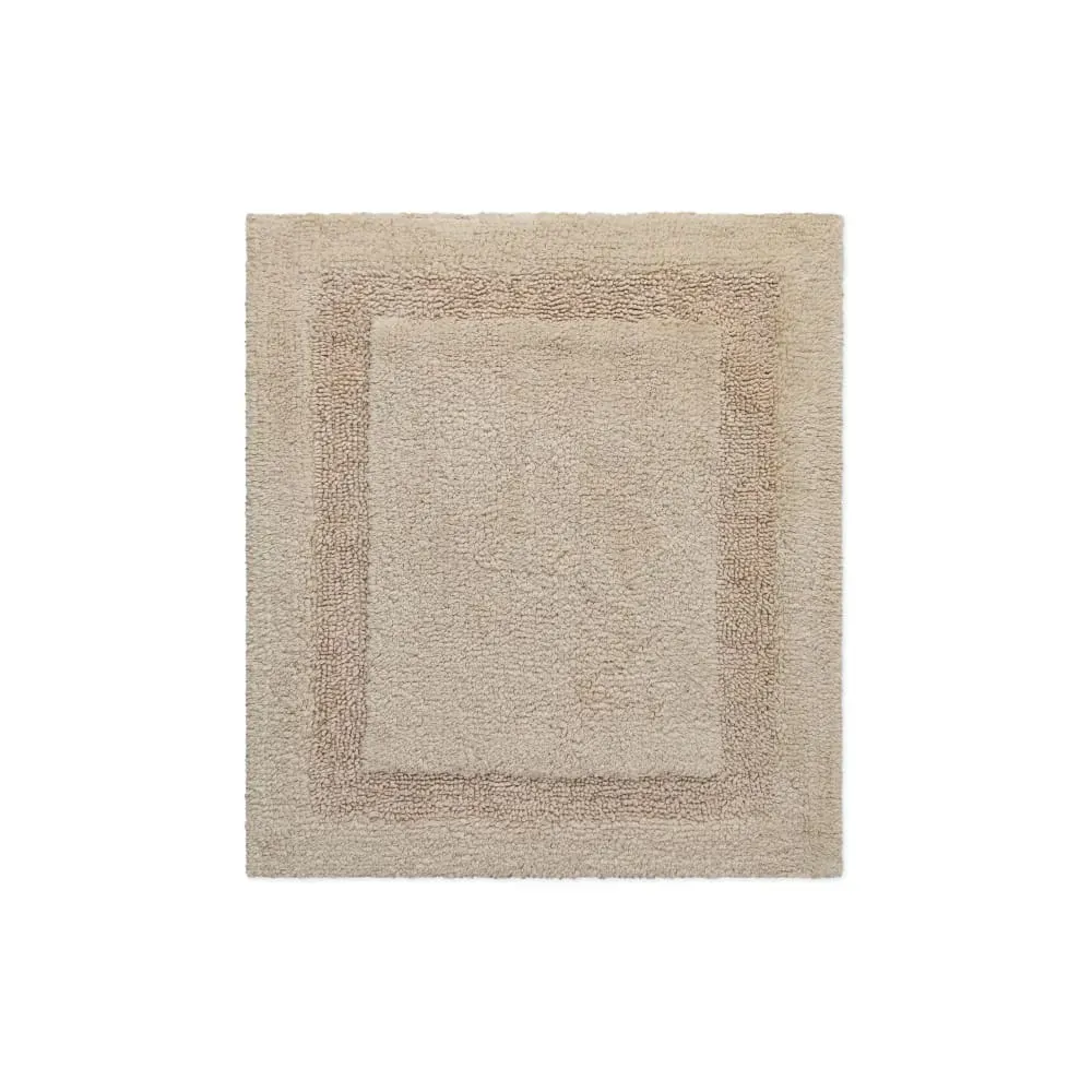 Tapis de bain beige en coton 55x65