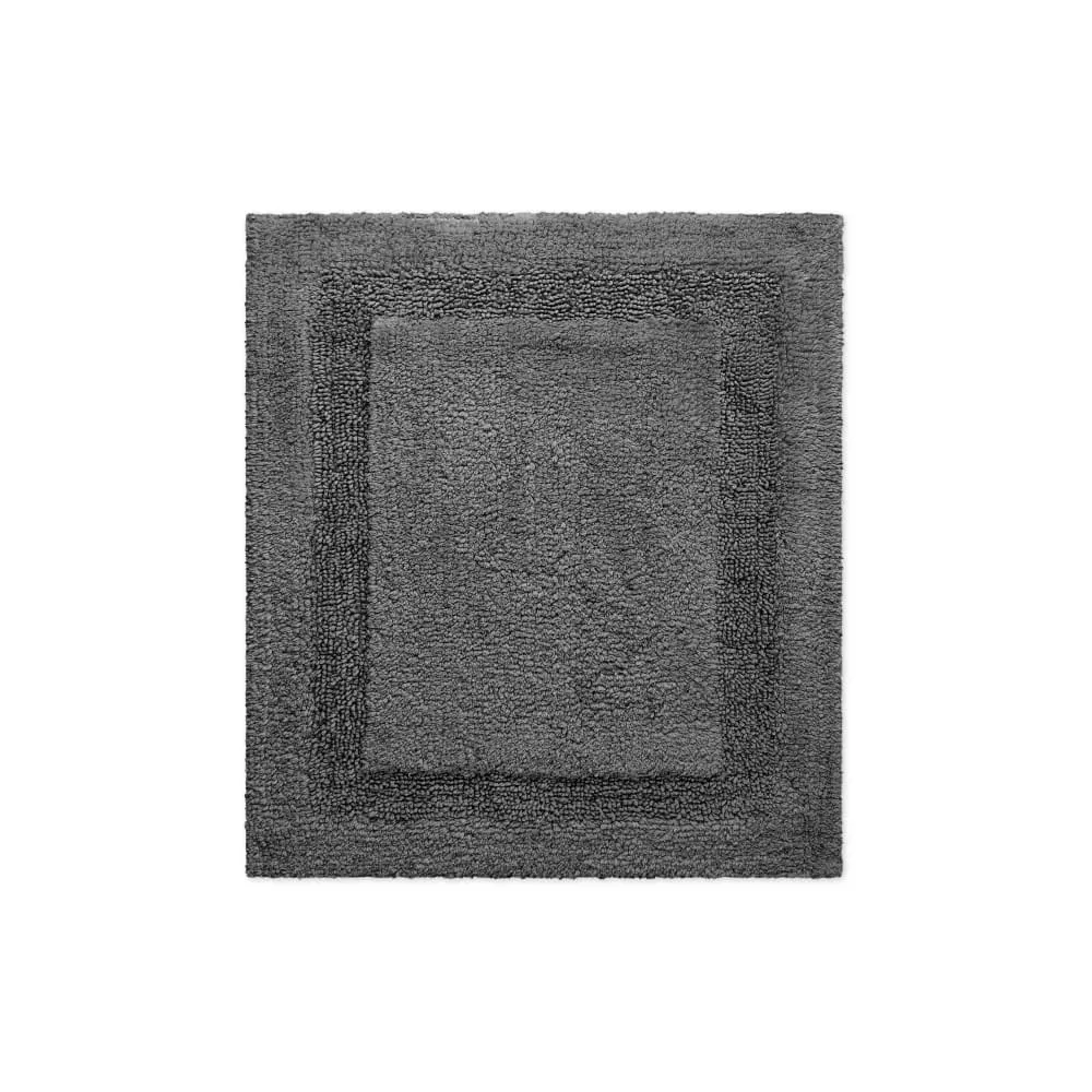 Tapis de bain gris granit en coton 55x65