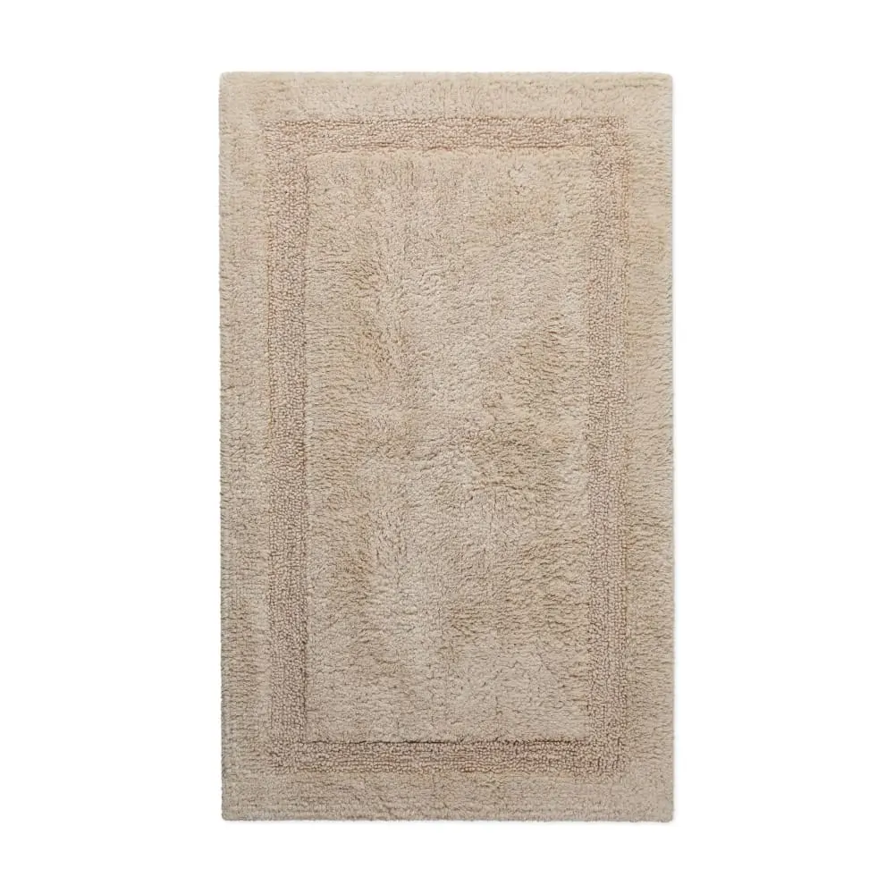 Tapis de bain beige en coton 60x100