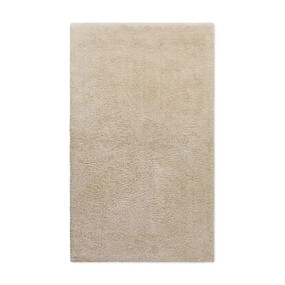 Tapis de bain beige en coton 70x120