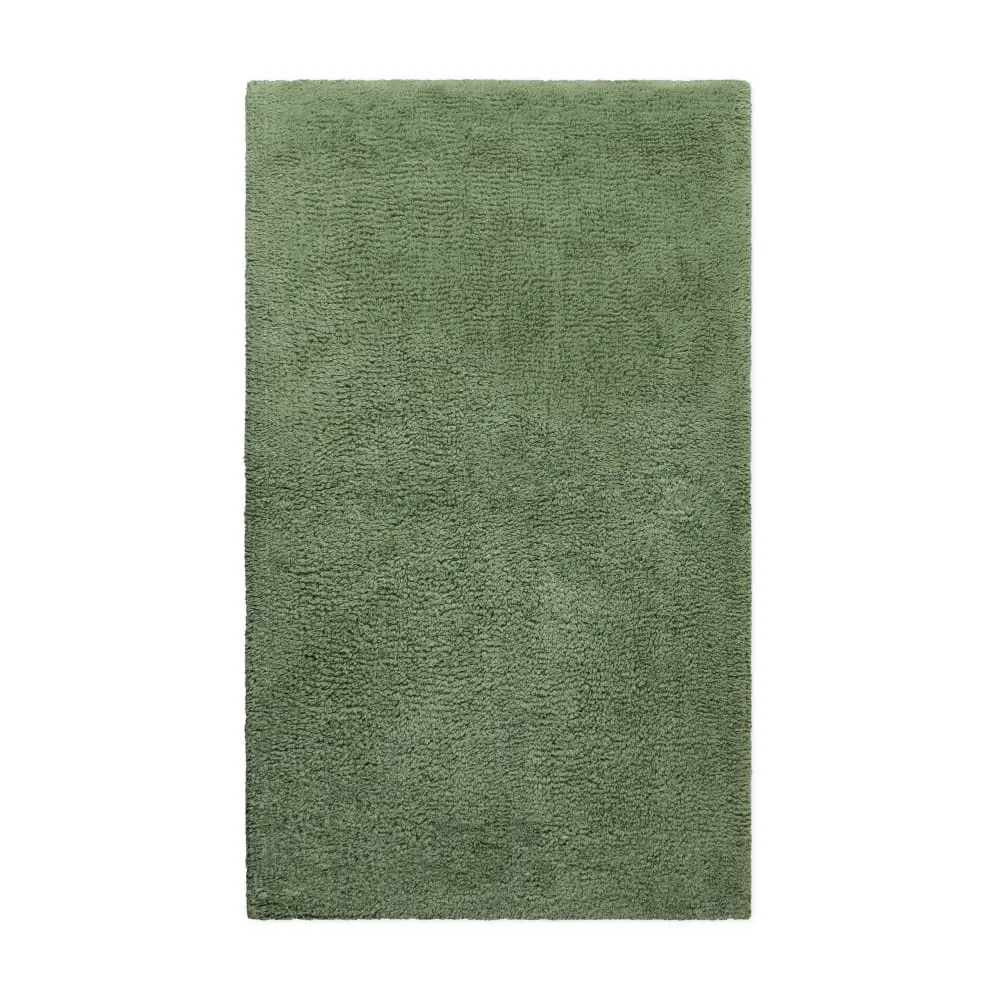 Tapis de bain vert en coton 60x100