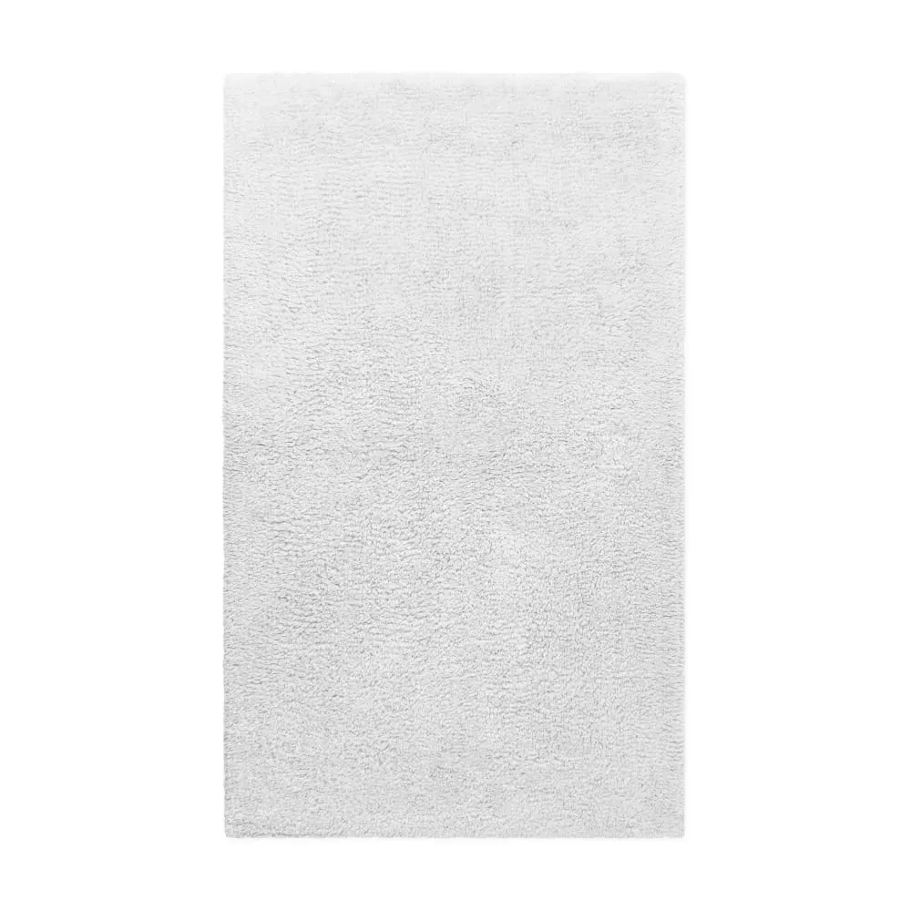 Tapis de bain blanc en coton 60x100
