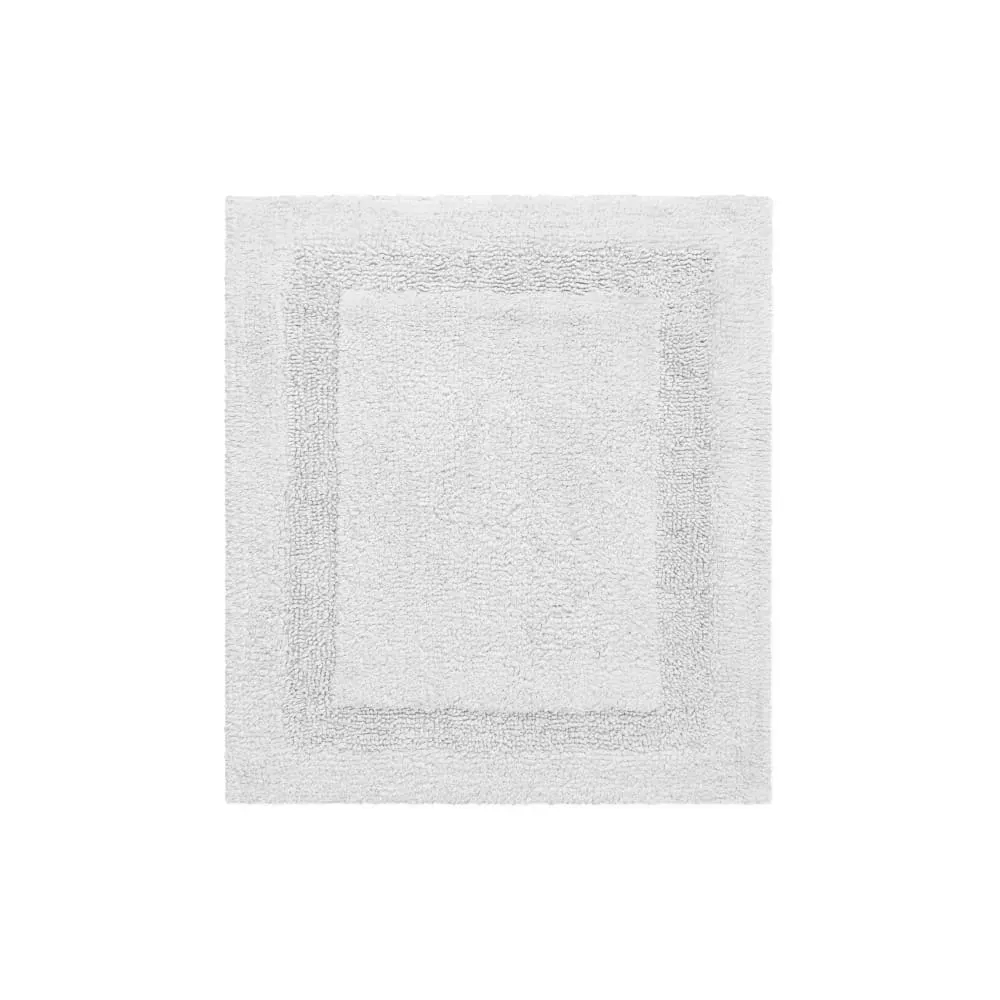 Tapis de bain blanc en coton 55x65