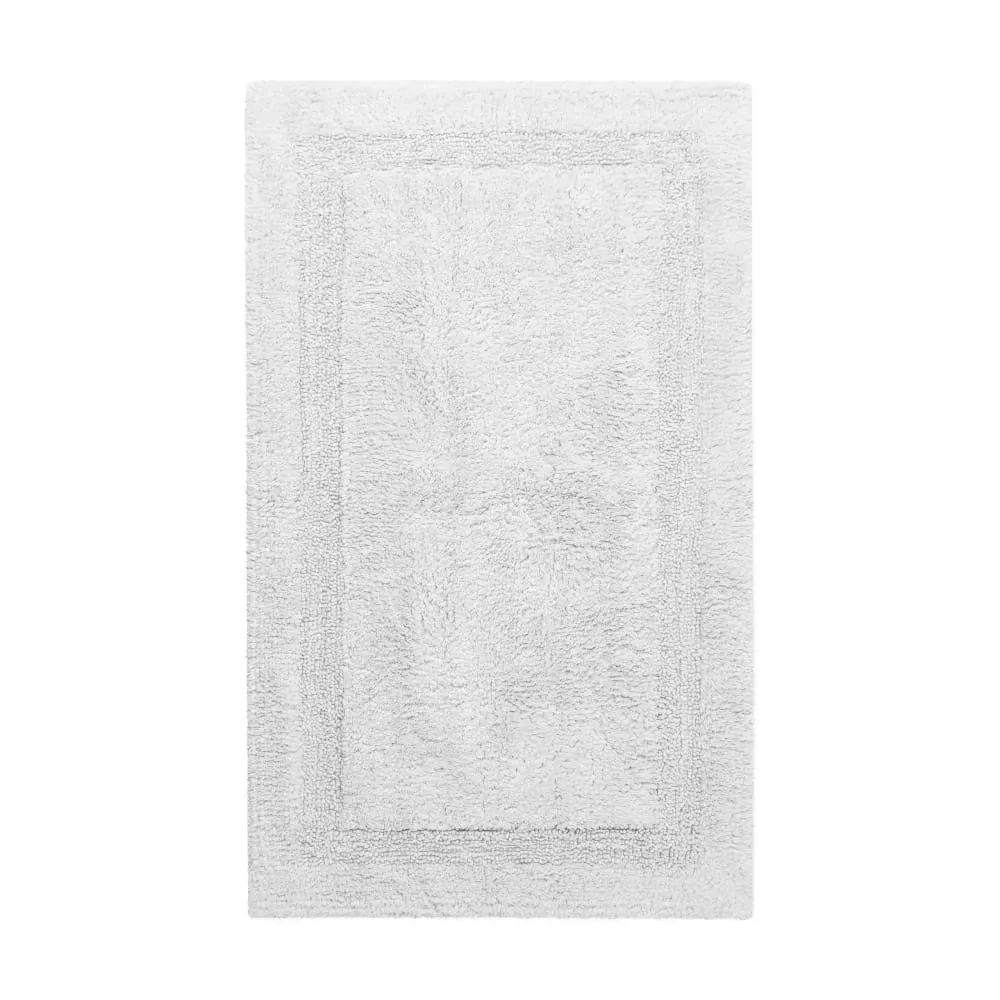 Tapis de bain blanc en coton 70x120