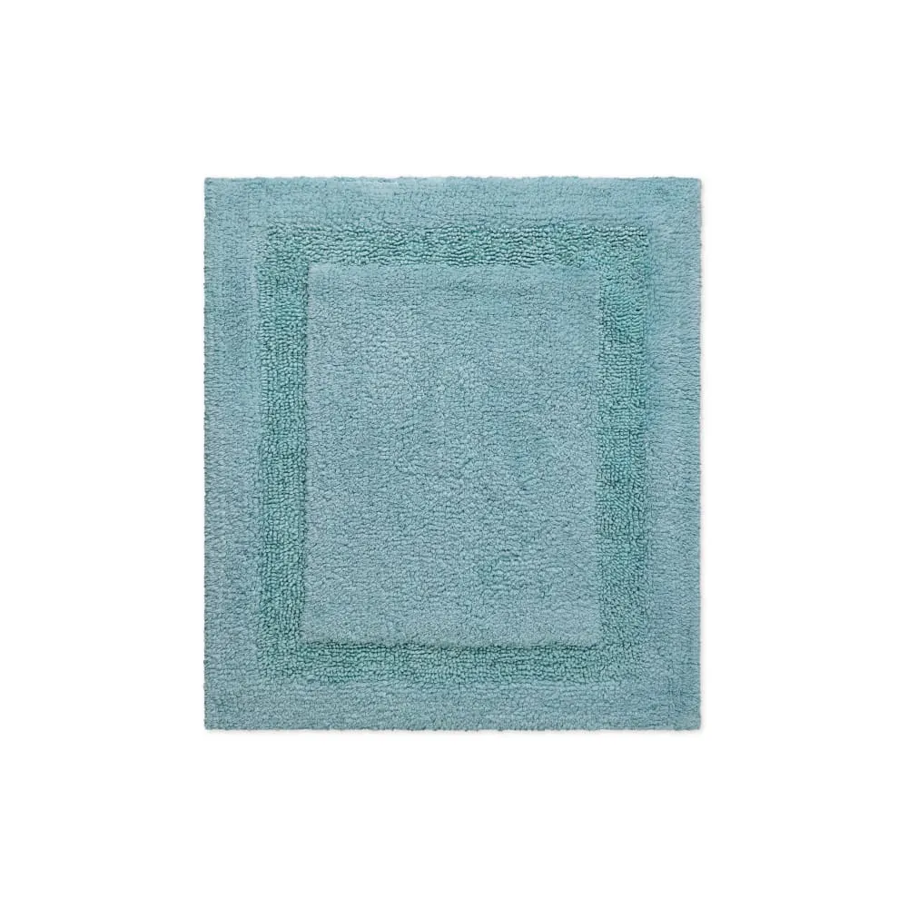 Tapis de bain bleu gris en coton 55x65