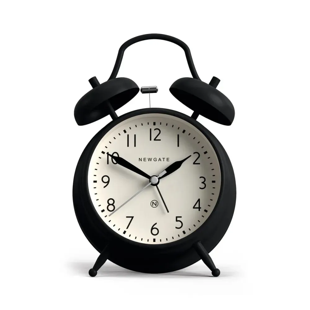 Grande horloge murale carrée en métal noir industriel