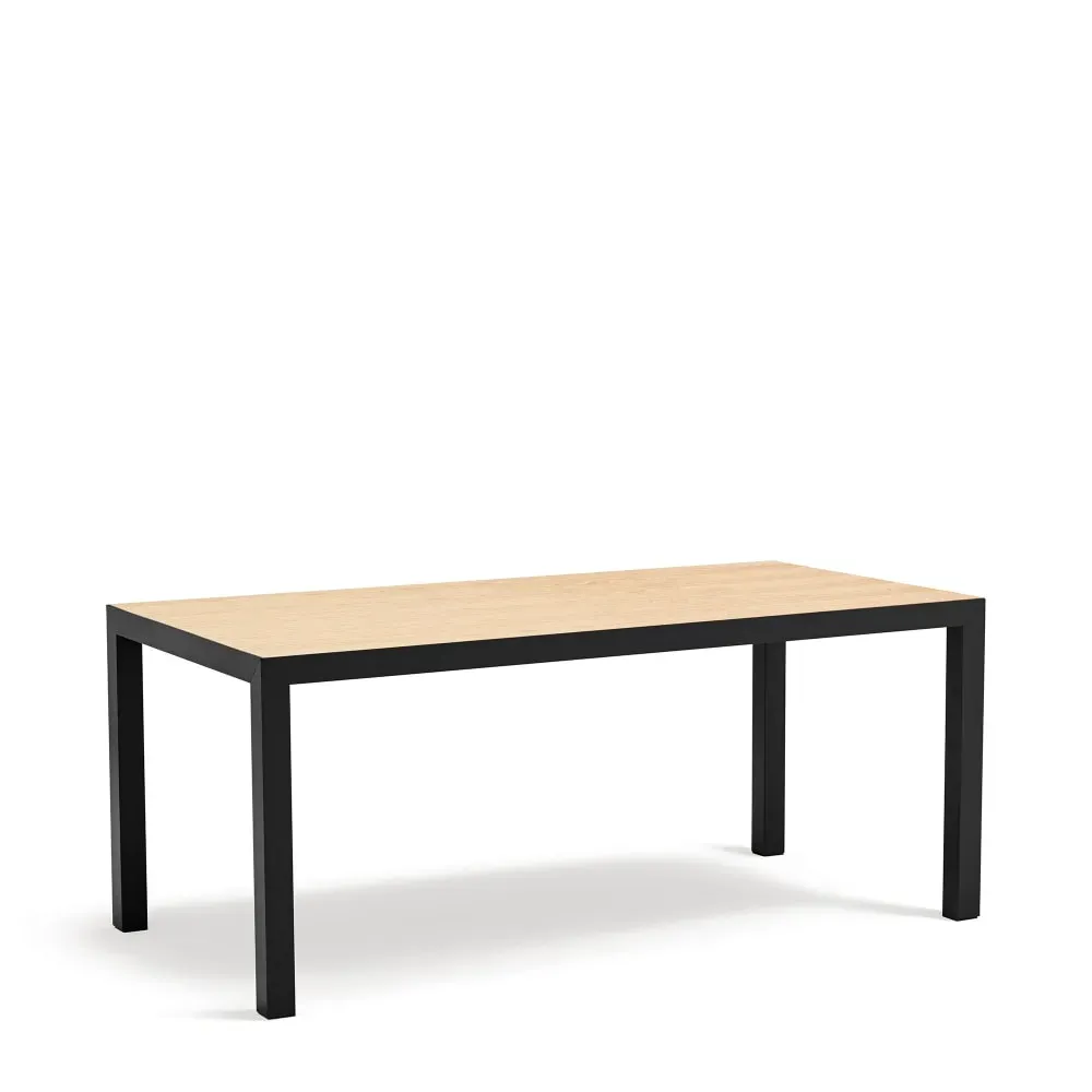 Table rectangulaire à pieds en métal 180 x 75 cm