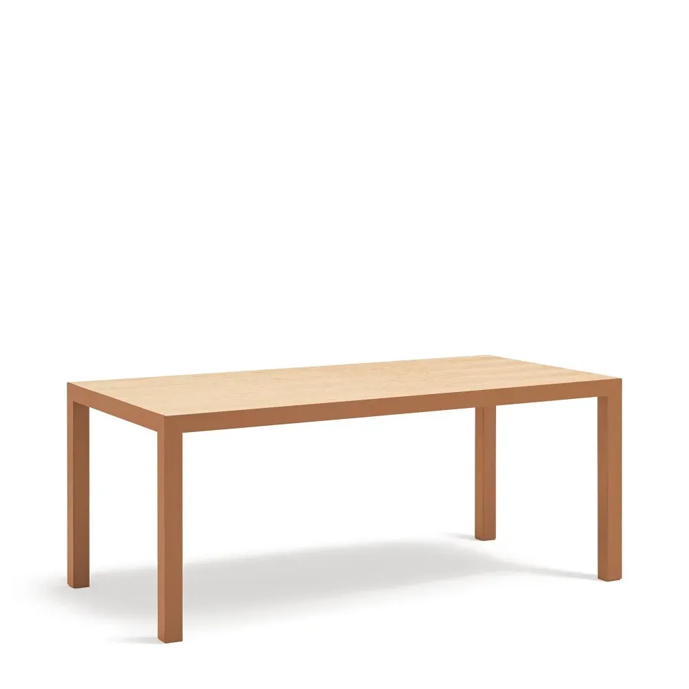 Table rectangulaire à pieds en métal 180 x 75 cm