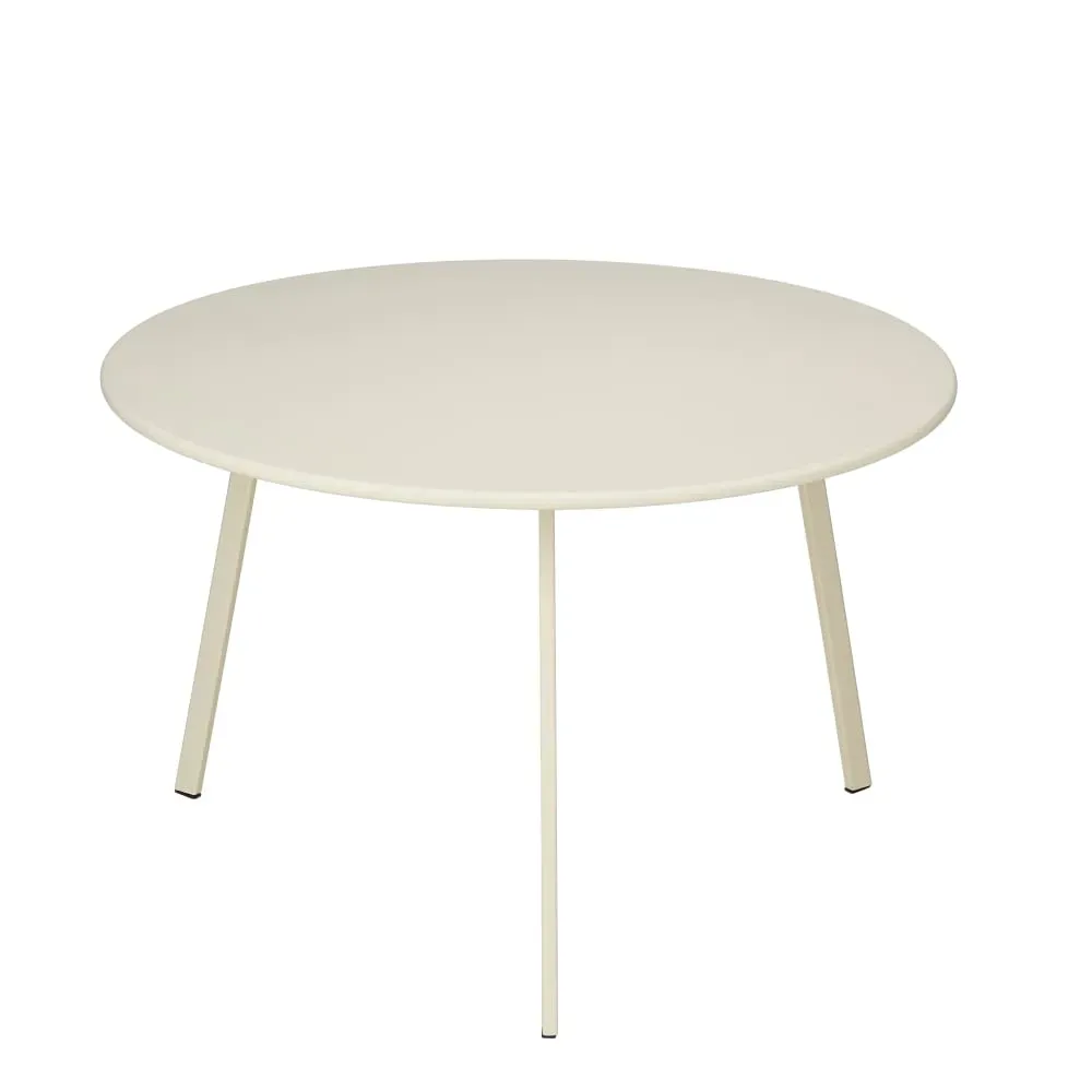 Table d'appoint Crème Fer H38xl60.5xL60.5cm