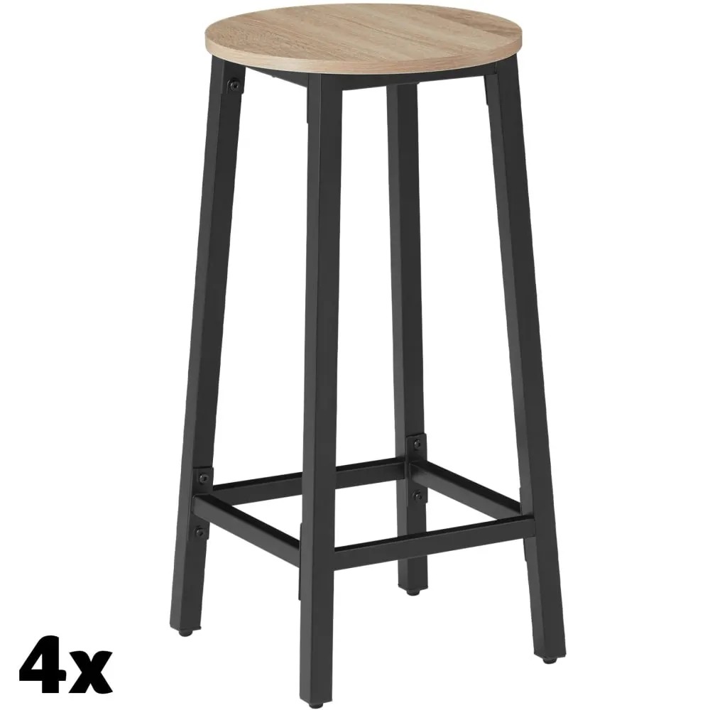 4 pièce Tabourets De Bar Look Industriel Couleur Industrielle