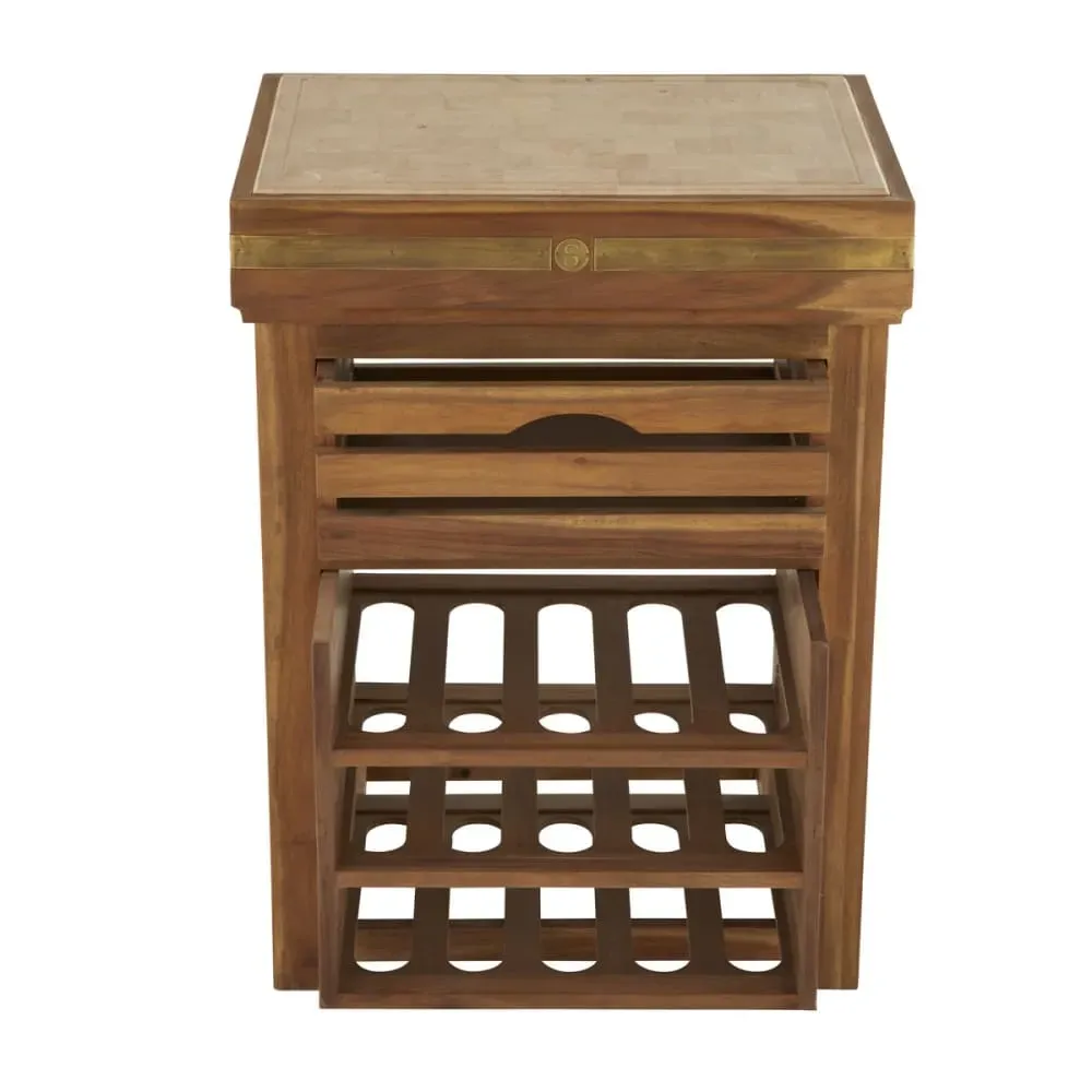 Billot vinothèque en acacia massif