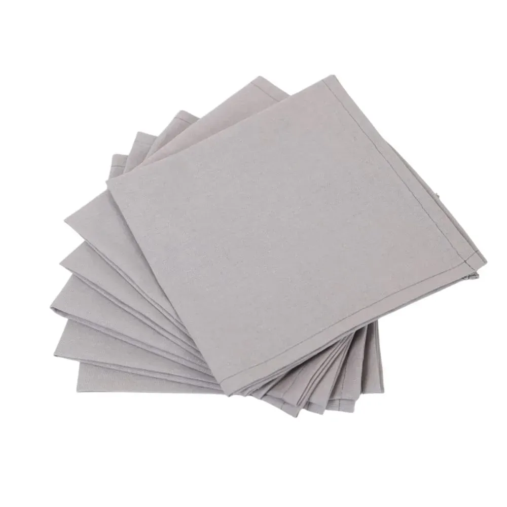 Lot de 6 serviettes de table coton lin METIS