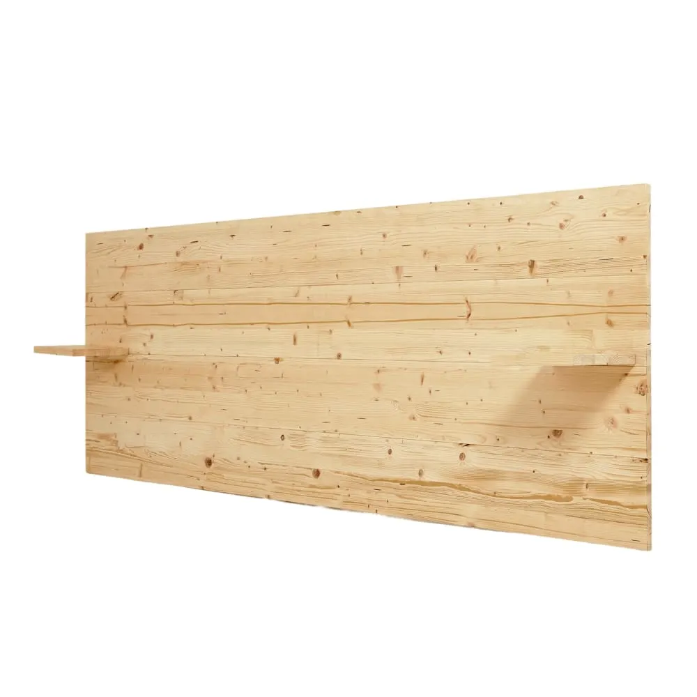 Tête de lit avec chevet bois naturel 220 cm