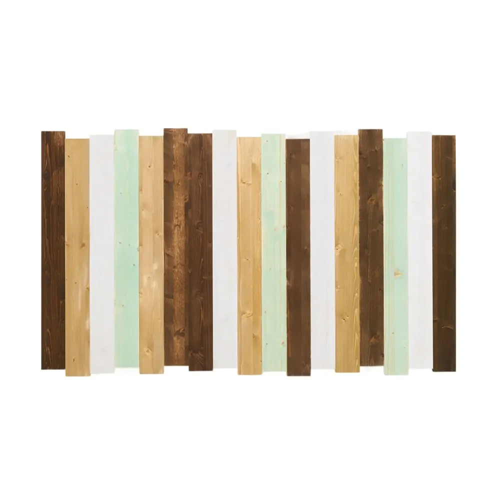 Tête de lit sapin massif multicolore 190 cm