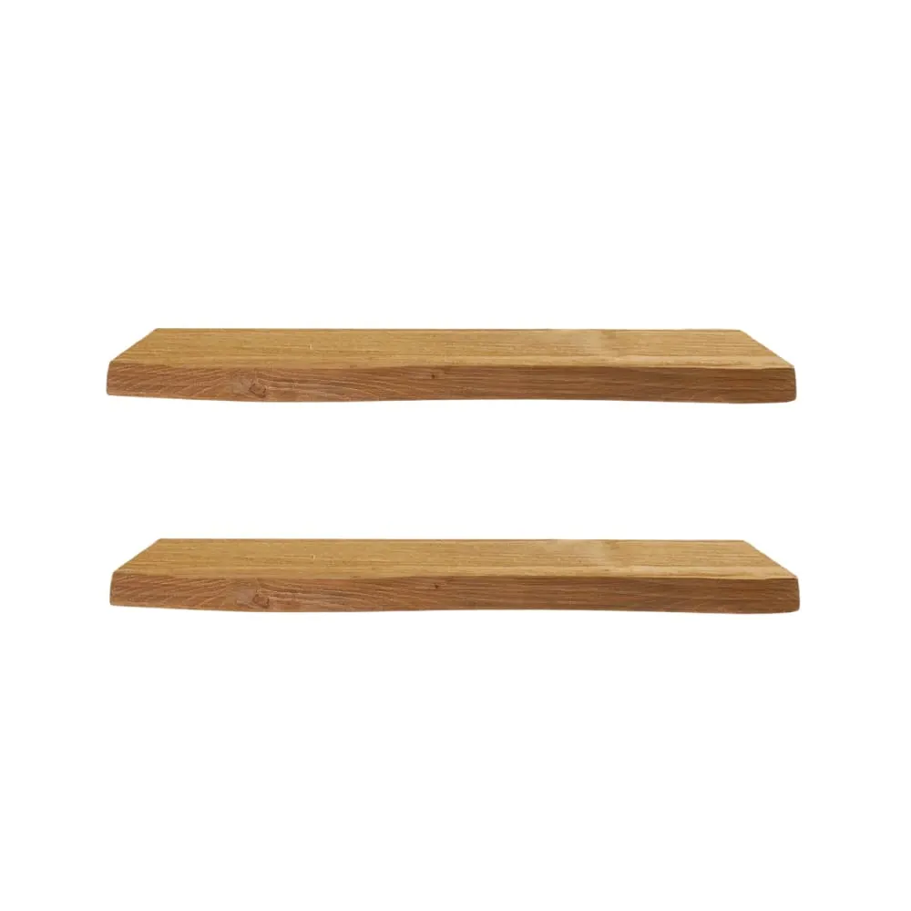 Étagère murale sapin massif marron clair 2 étagères 60x20 cm