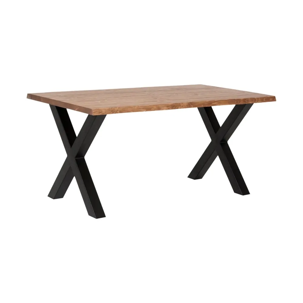 Table à manger sapin massif marron 220x85 cm