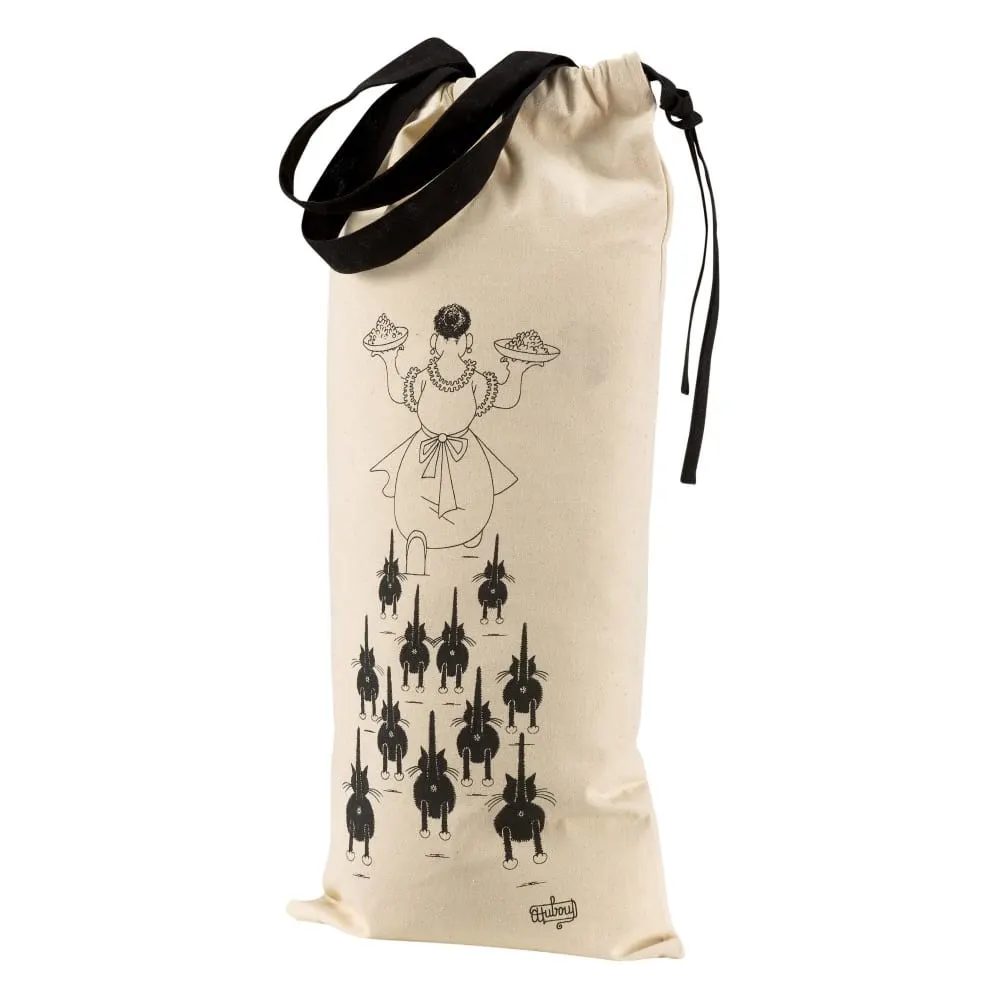Sac à pain  à table en coton beige 27 x 59 cm