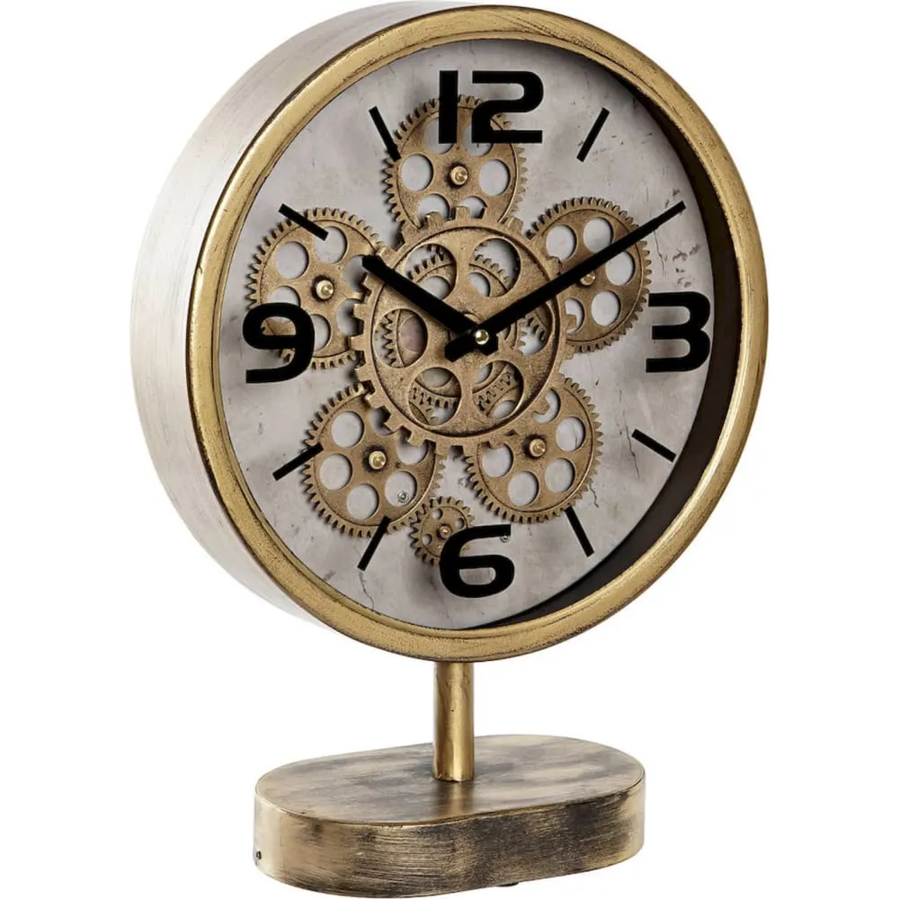 Horloge à poser en fer doré