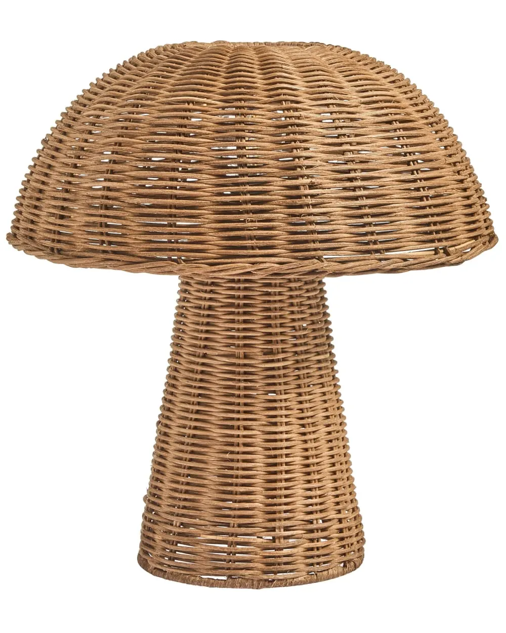 Lampe à poser champignon rotin naturel